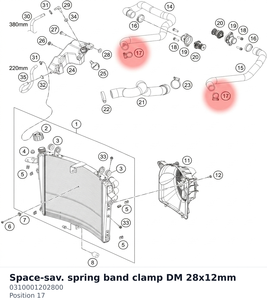 Diagram preview: Space-sav. spring band clamp DM 28x12mm (0310001202800)