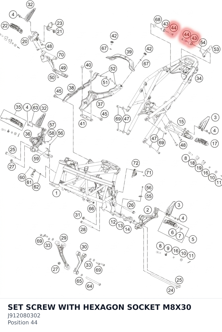 Diagram preview: SET SCREW WITH HEXAGON SOCKET M8X30 (J912080302)