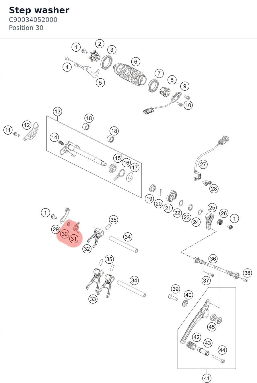Diagram preview: Step washer (C90034052000)
