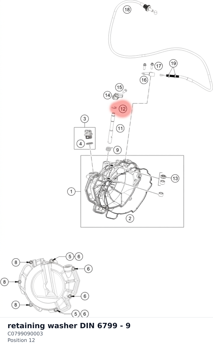 Diagram preview: retaining washer DIN 6799 - 9 (C0799090003)