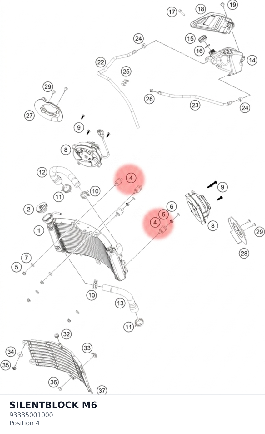 Diagram preview: SILENTBLOCK M6 (93335001000)