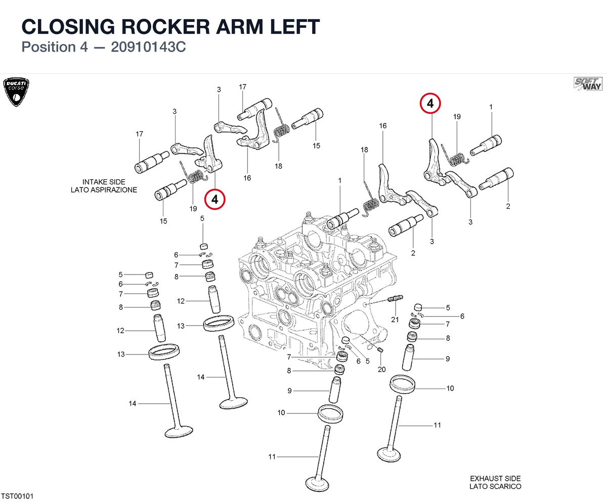 CLOSING ROCKER ARM LEFT