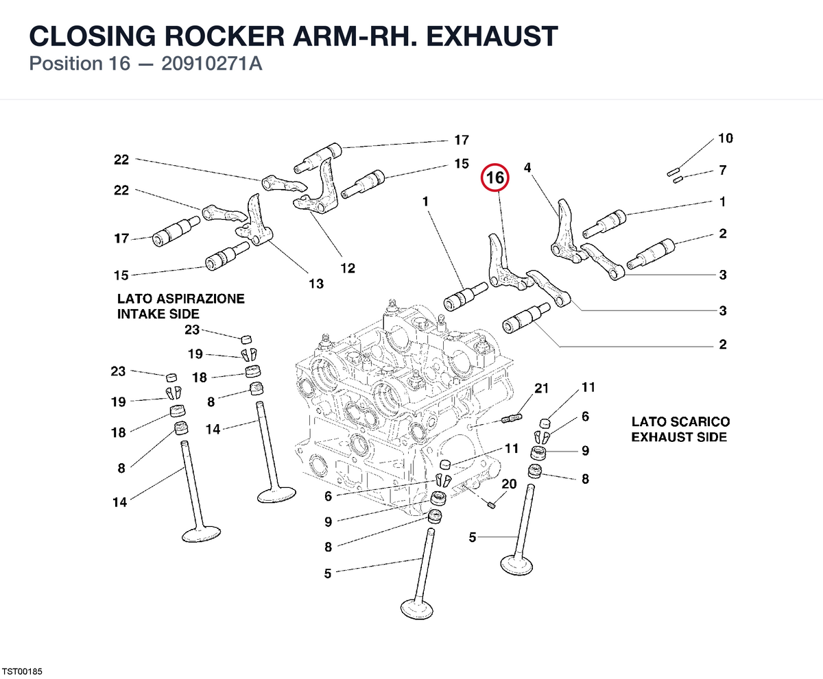 CLOSING ROCKER ARM-RH. EXHAUST