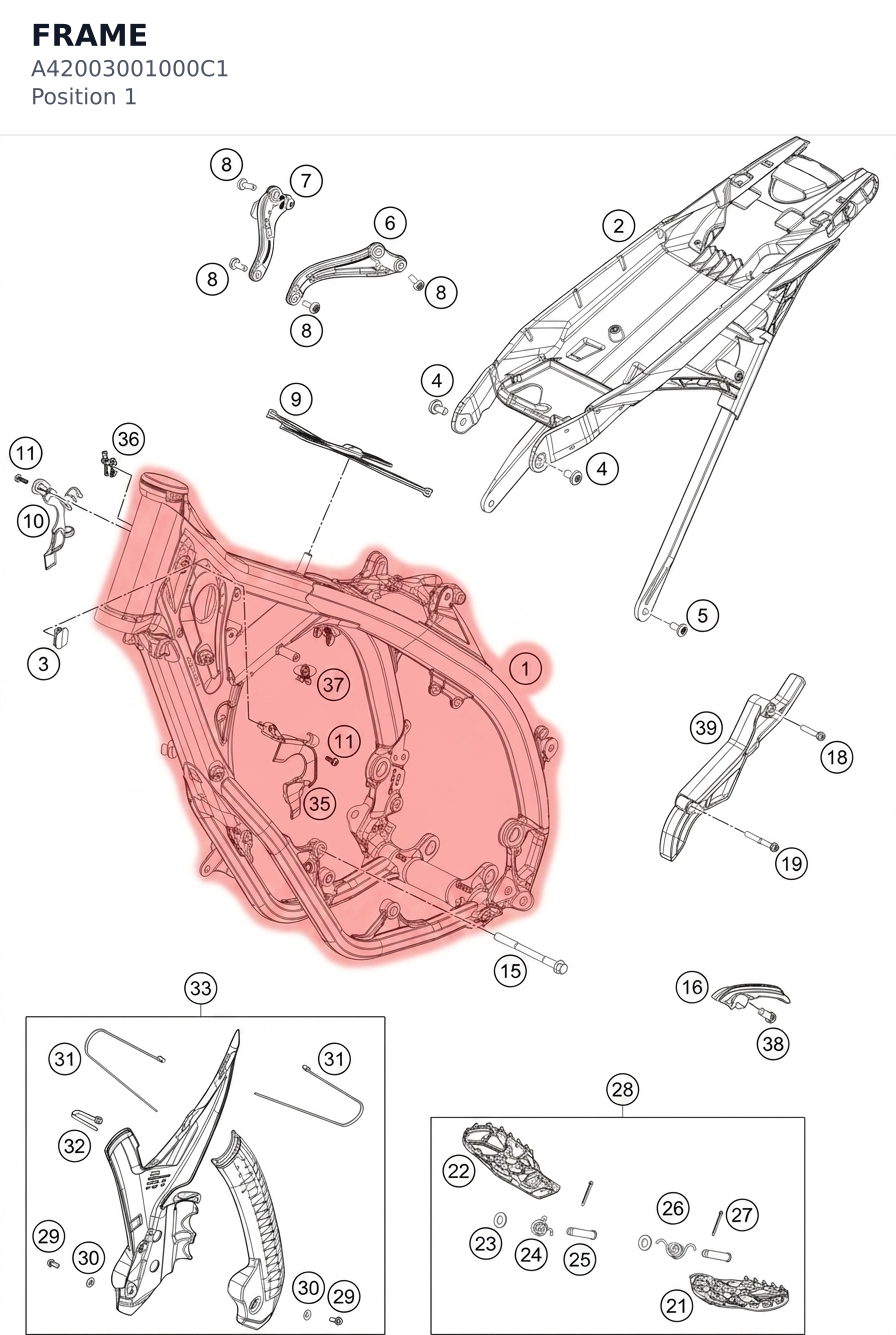 Diagram preview: FRAME (A42003001000C1)