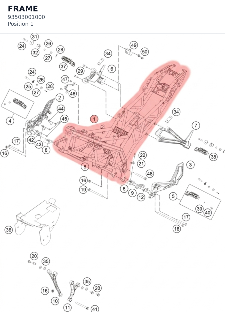 Diagram preview: FRAME (93503001000)
