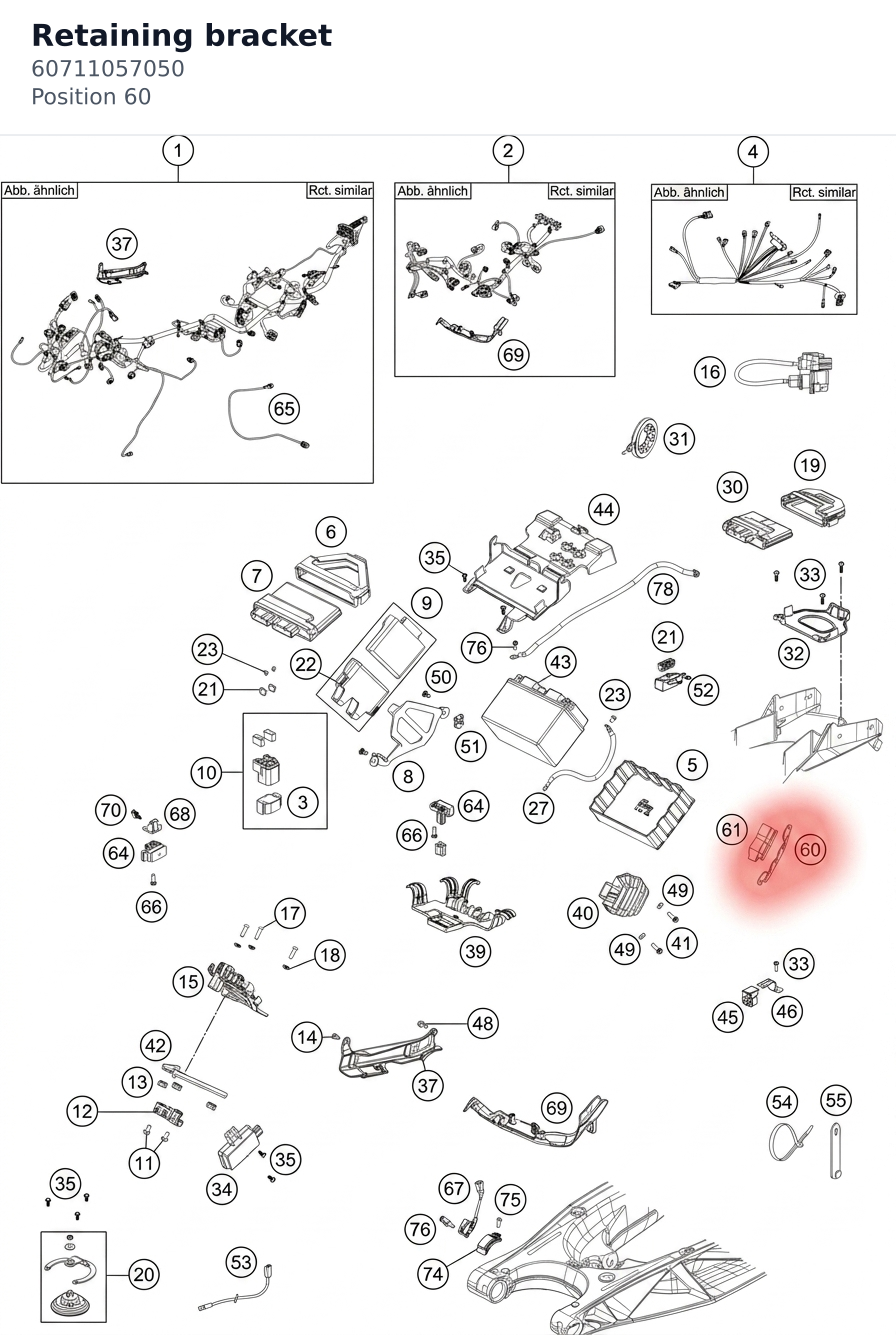 Diagram preview: Retaining bracket (60711057050)
