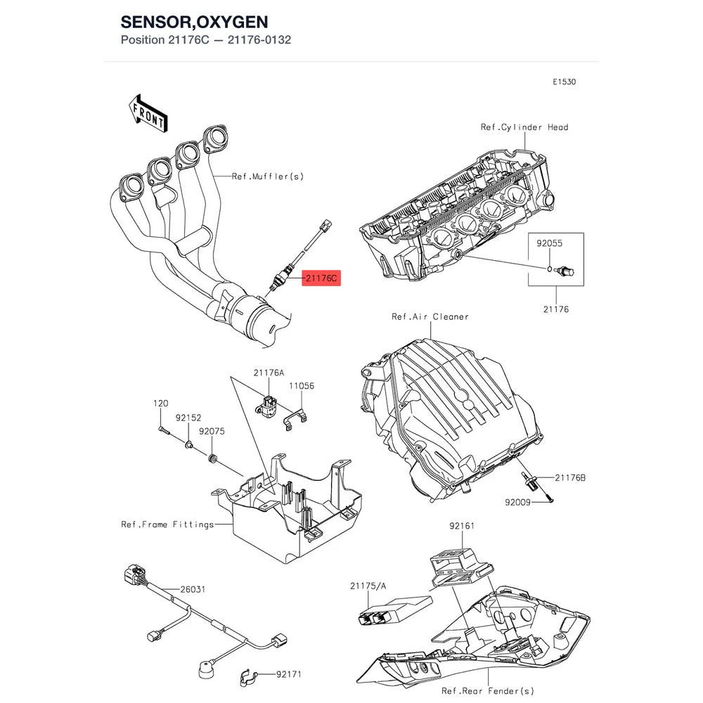 Kawasaki OEM – SENSOR,OXYGEN product image