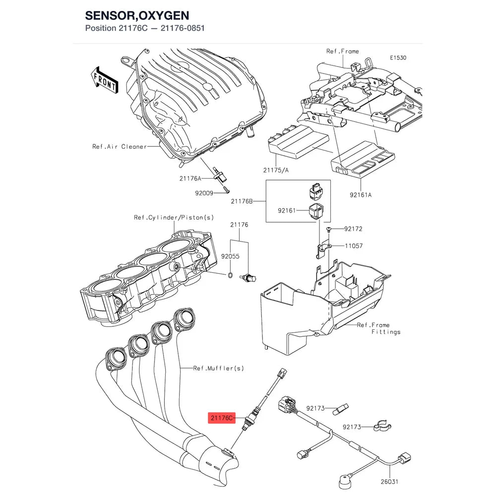 Kawasaki OEM – SENSOR,OXYGEN product image