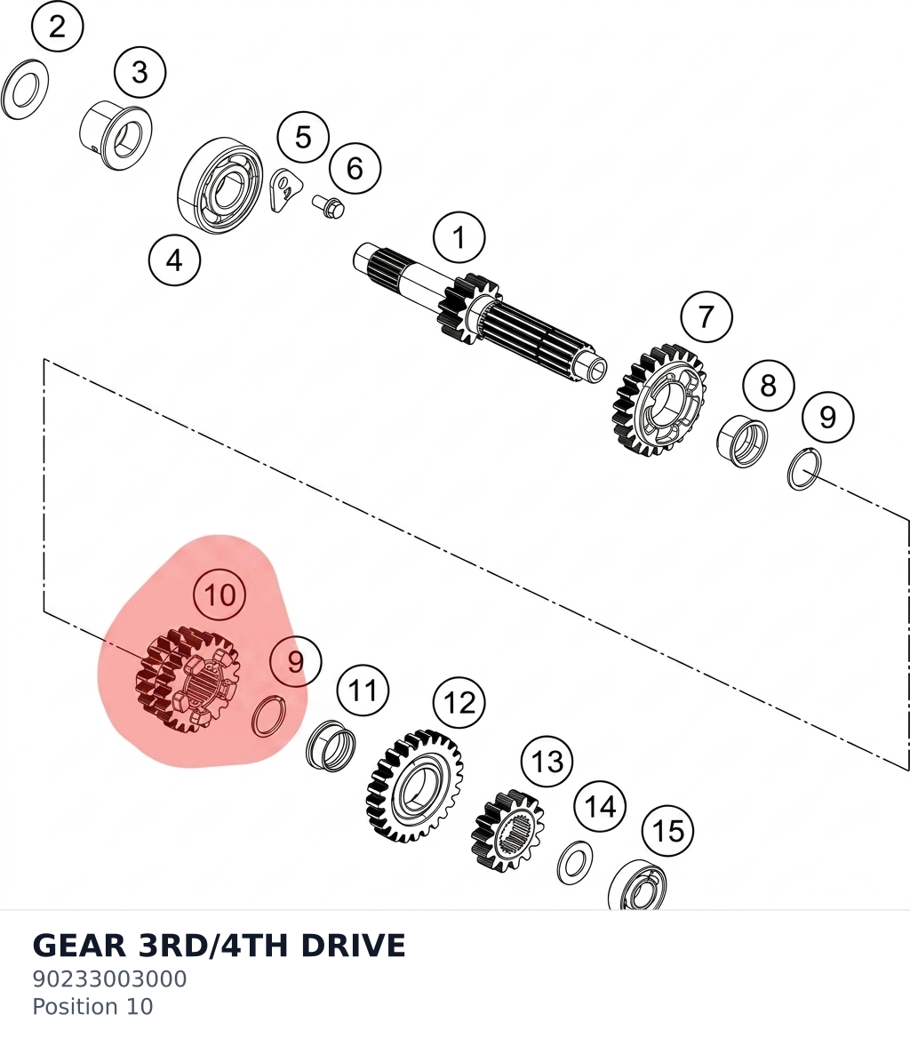 Diagram preview: GEAR 3RD/4TH DRIVE (90233003000)