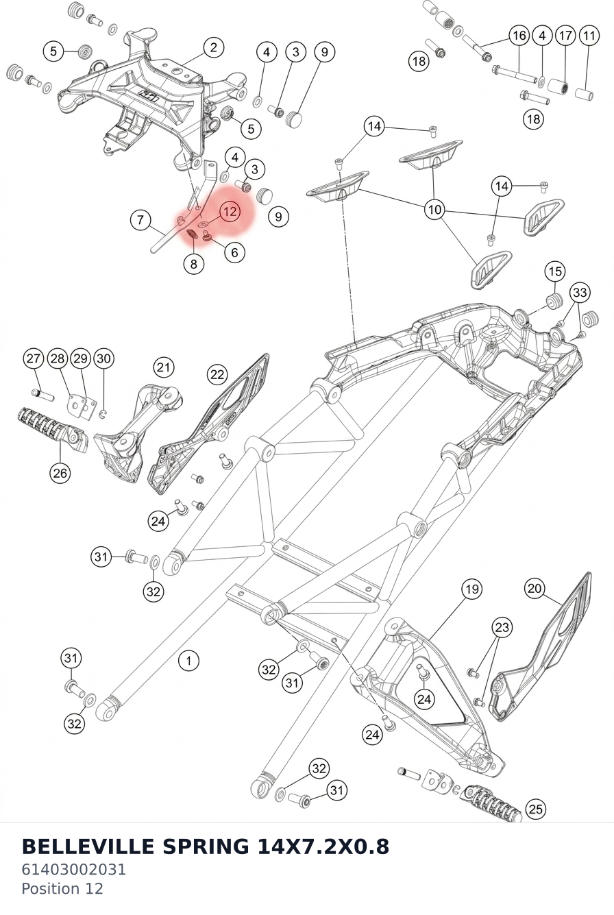 Diagram preview: BELLEVILLE SPRING 14X7.2X0.8 (61403002031)