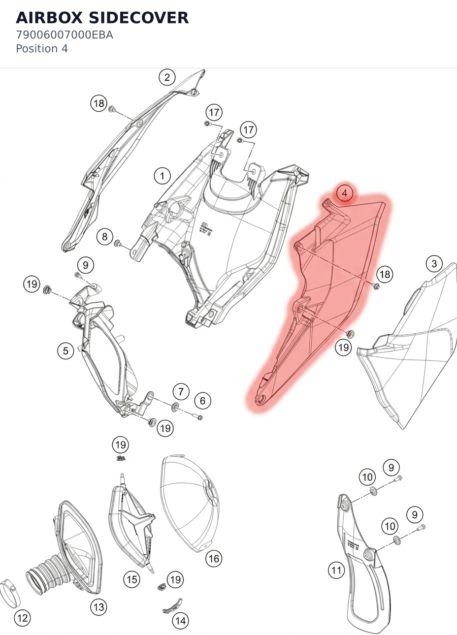 Diagram preview: AIRBOX SIDECOVER (79006007000EBA)