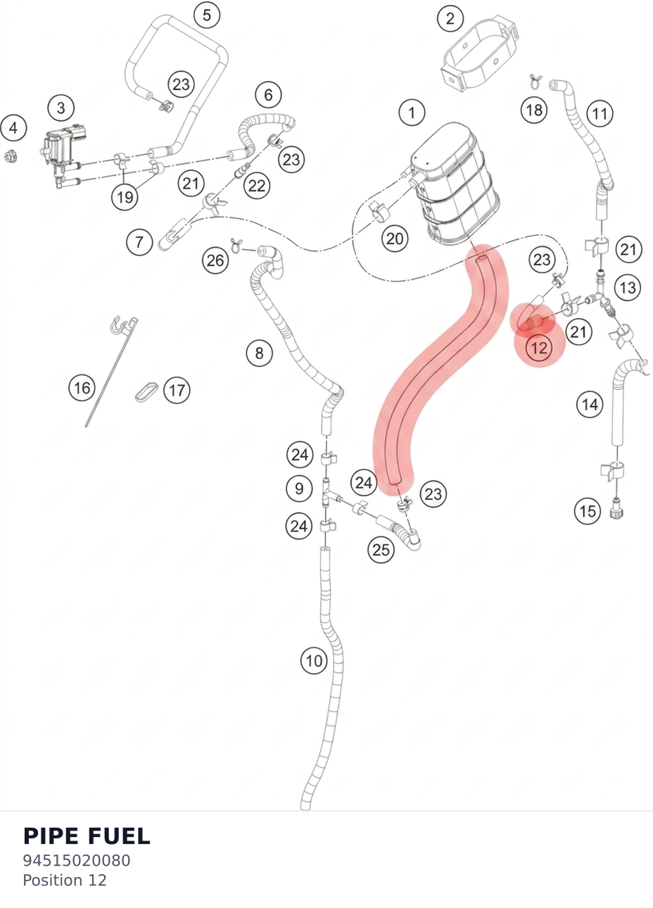 Diagram preview: PIPE FUEL (94515020080)
