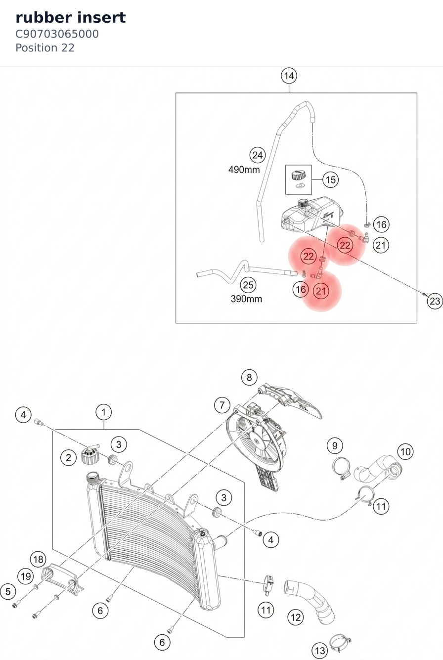 Diagram preview: rubber insert (C90703065000)