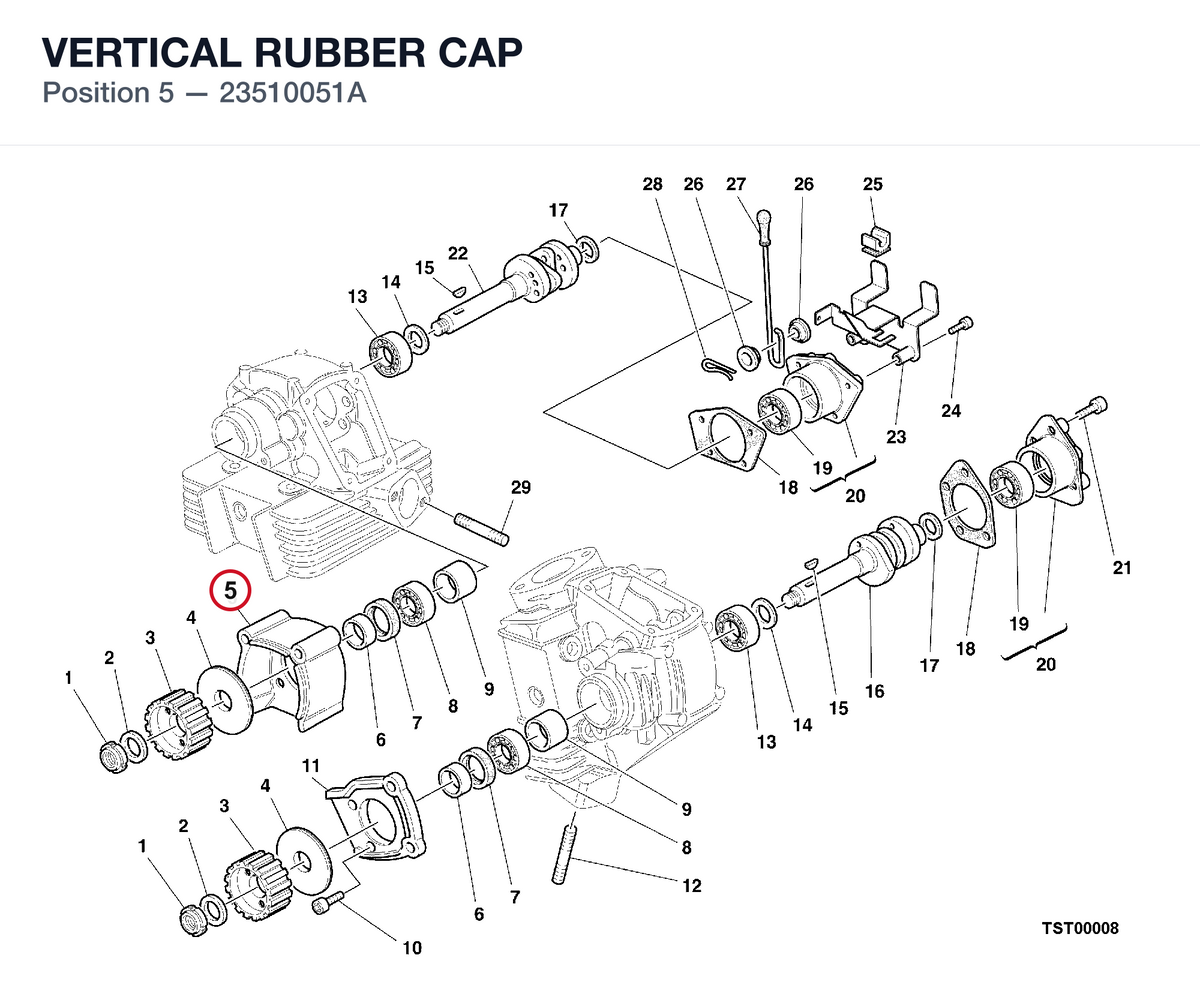 VERTICAL RUBBER CAP