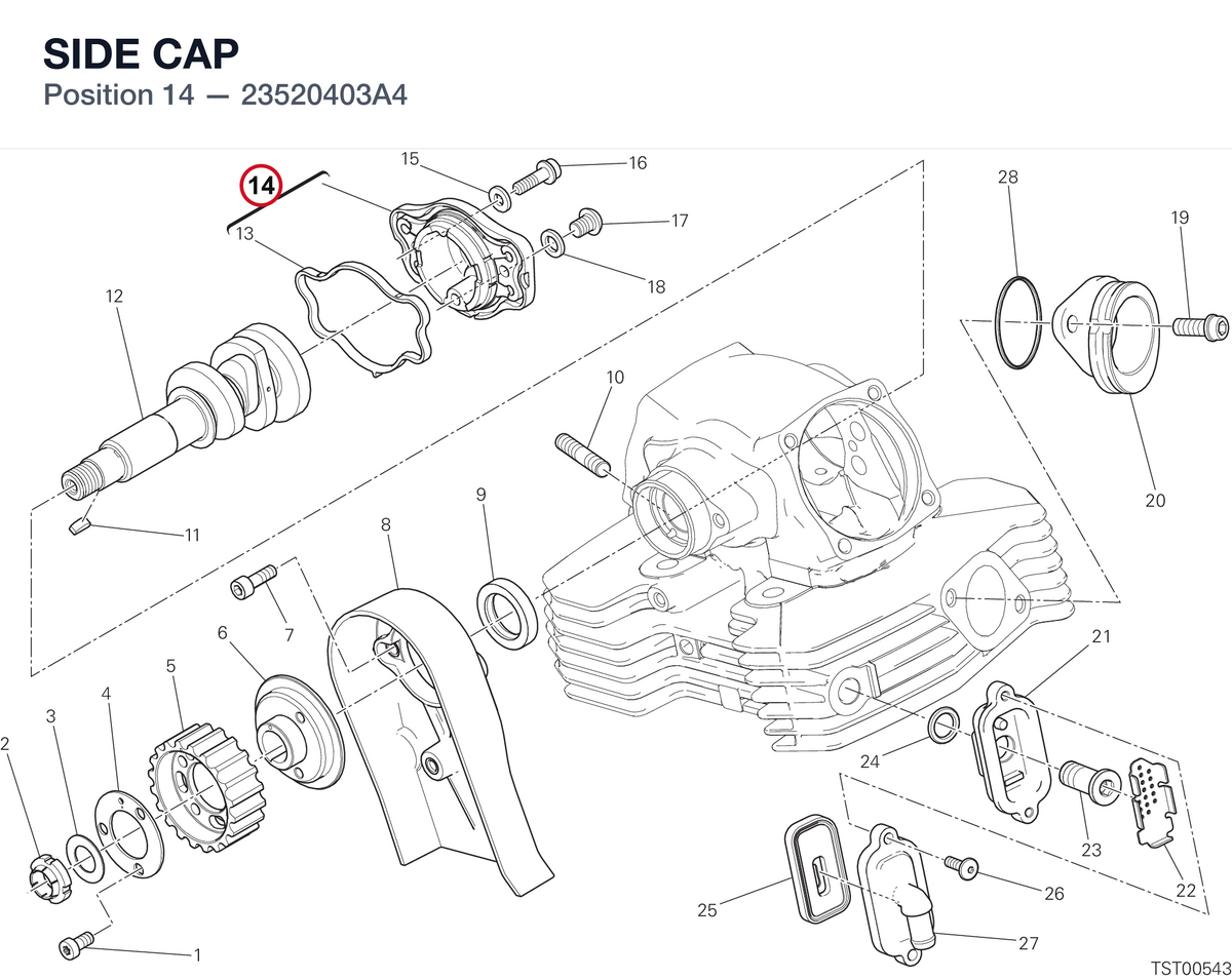 SIDE CAP 23520403A4 diagram position