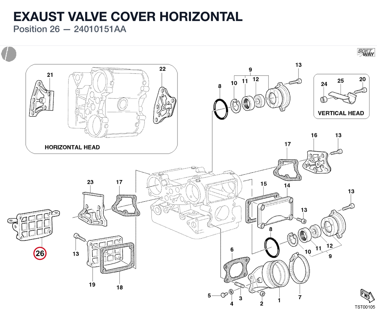 EXAUST VALVE COVER HORIZONTAL