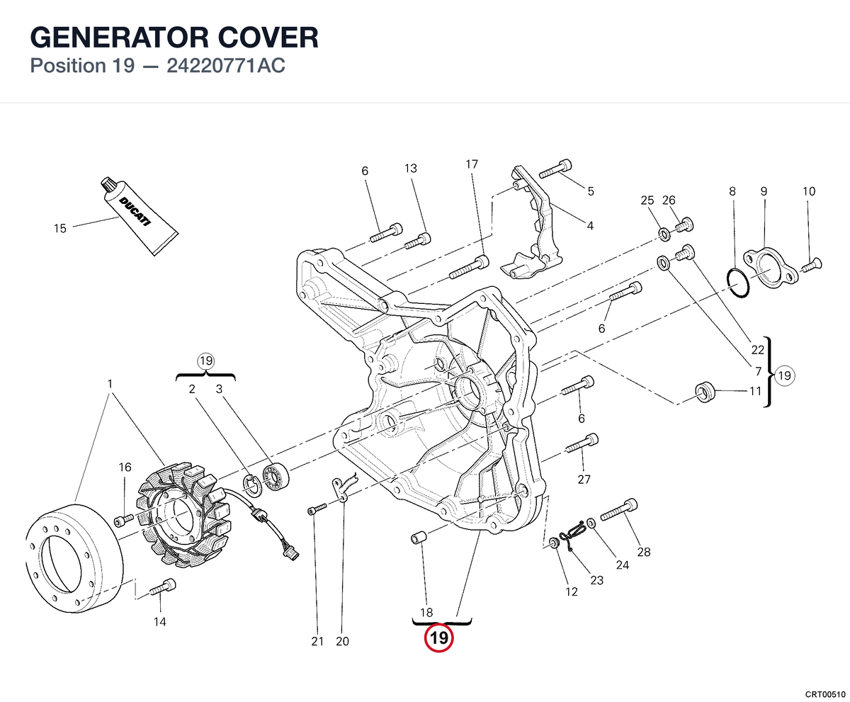 GENERATOR COVER 24220771AC diagram position