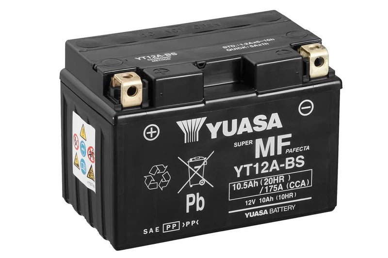 YUASA BATTERI YT12A-BS (CP) m/syre ampuller. (OEM KTM 790/890 batteri)