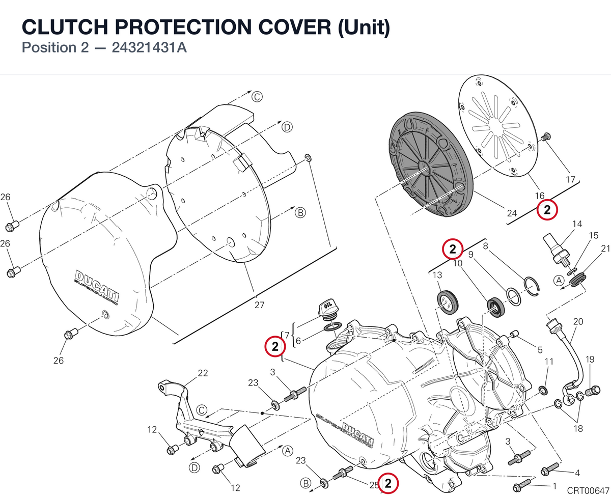 CLUTCH PROTECTION COVER (Unit) 24321431A diagram position