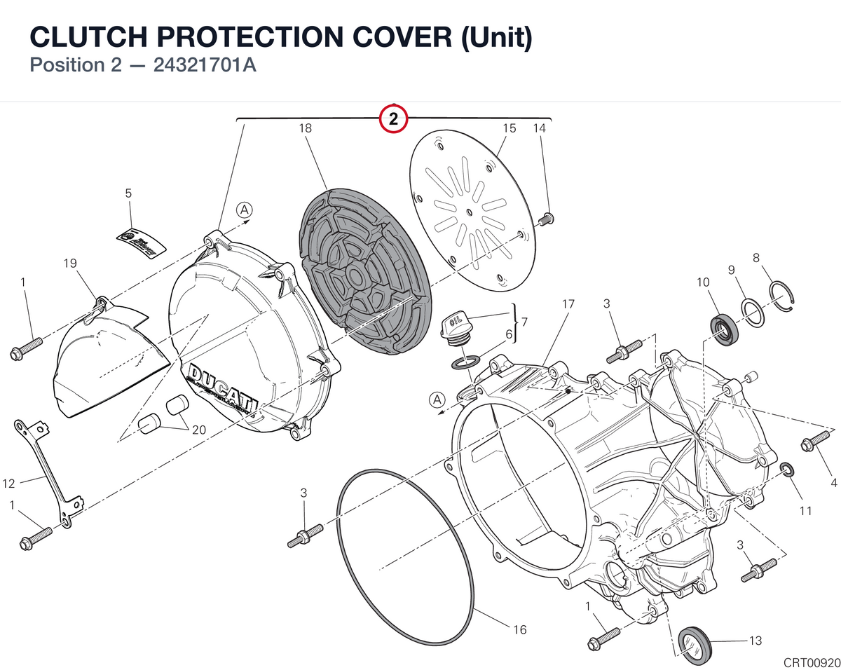 CLUTCH PROTECTION COVER (Unit) 24321701A diagram position