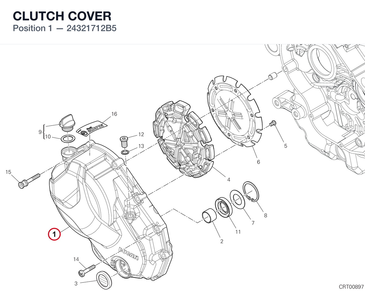 CLUTCH COVER 24321712B5 diagram position