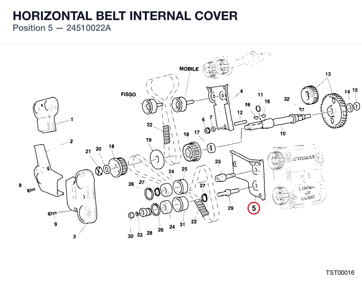 HORIZONTAL BELT INTERNAL COVER
