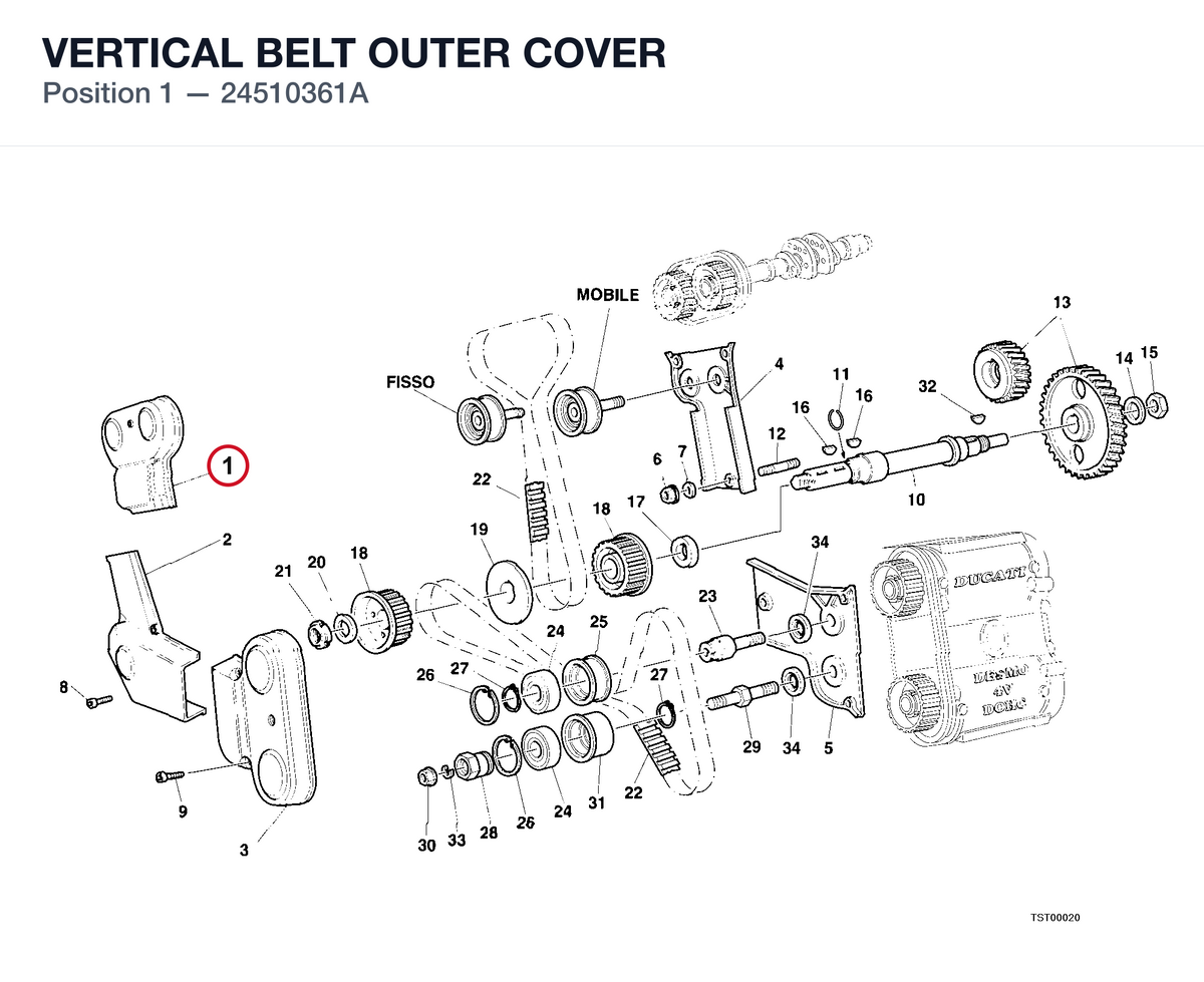 VERTICAL BELT OUTER COVER
