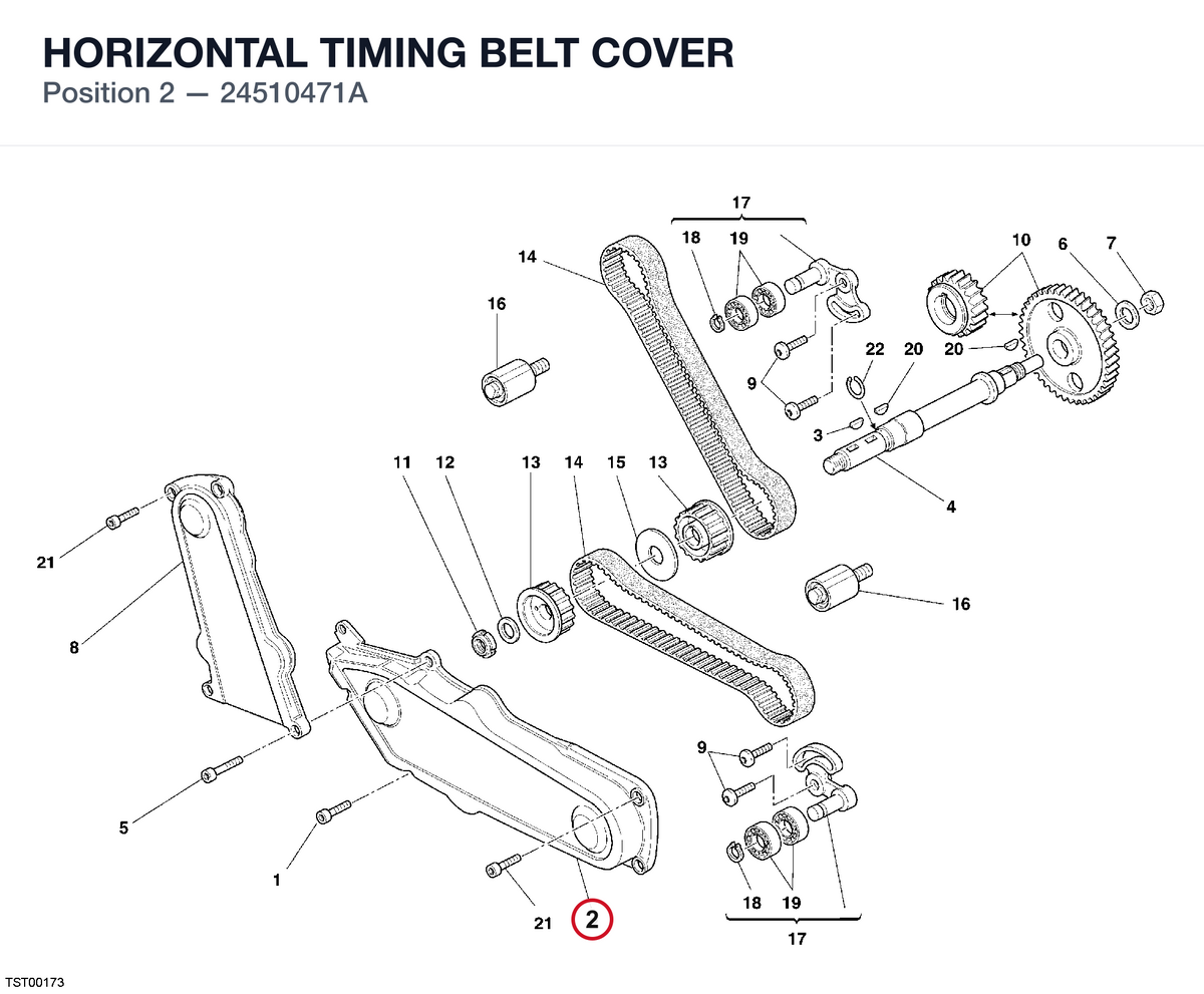 HORIZONTAL TIMING BELT COVER
