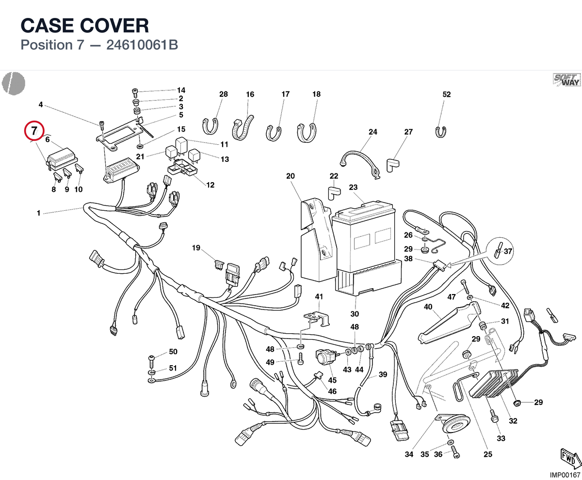 CASE COVER 24610061B diagram position