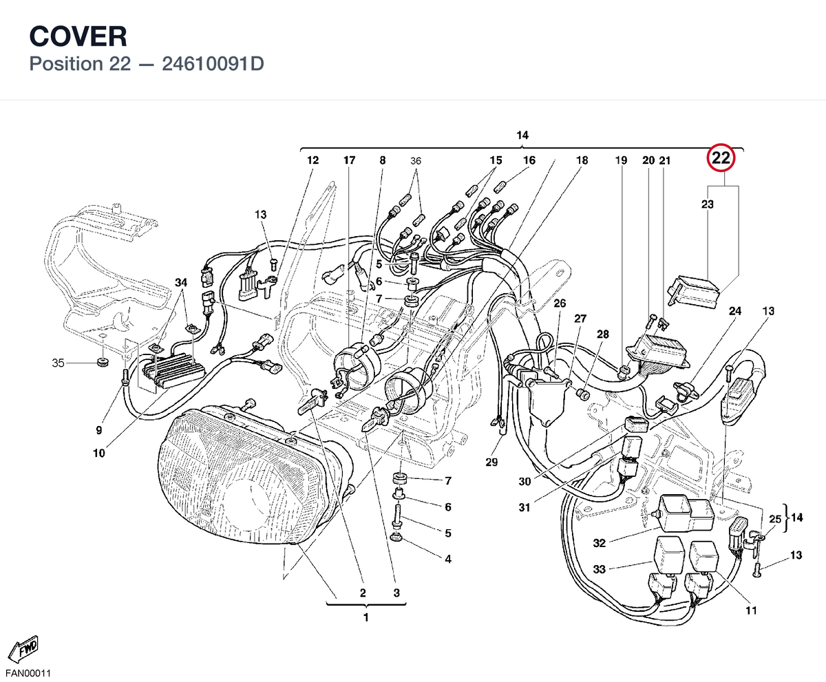COVER 24610091D diagram position