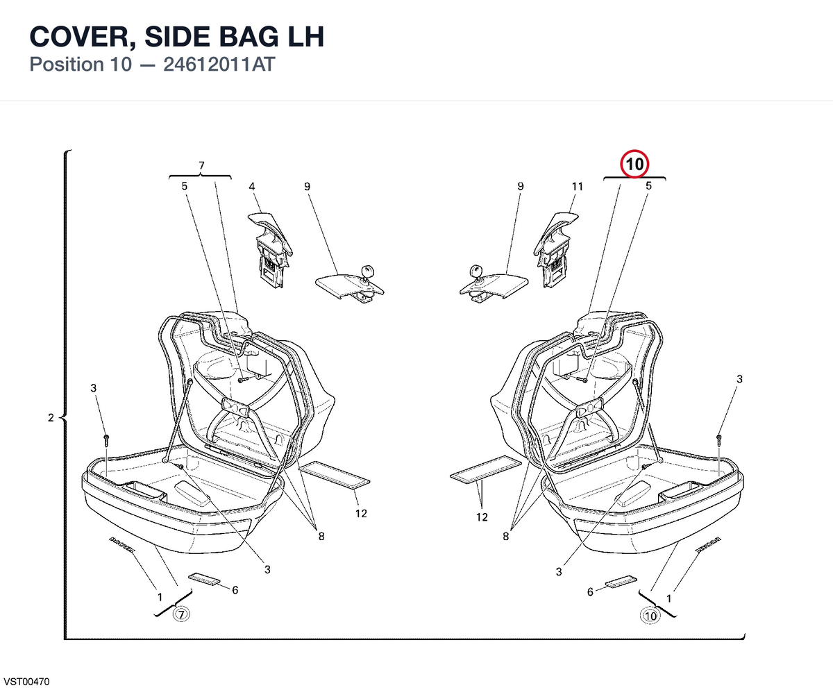 COVER, SIDE BAG LH