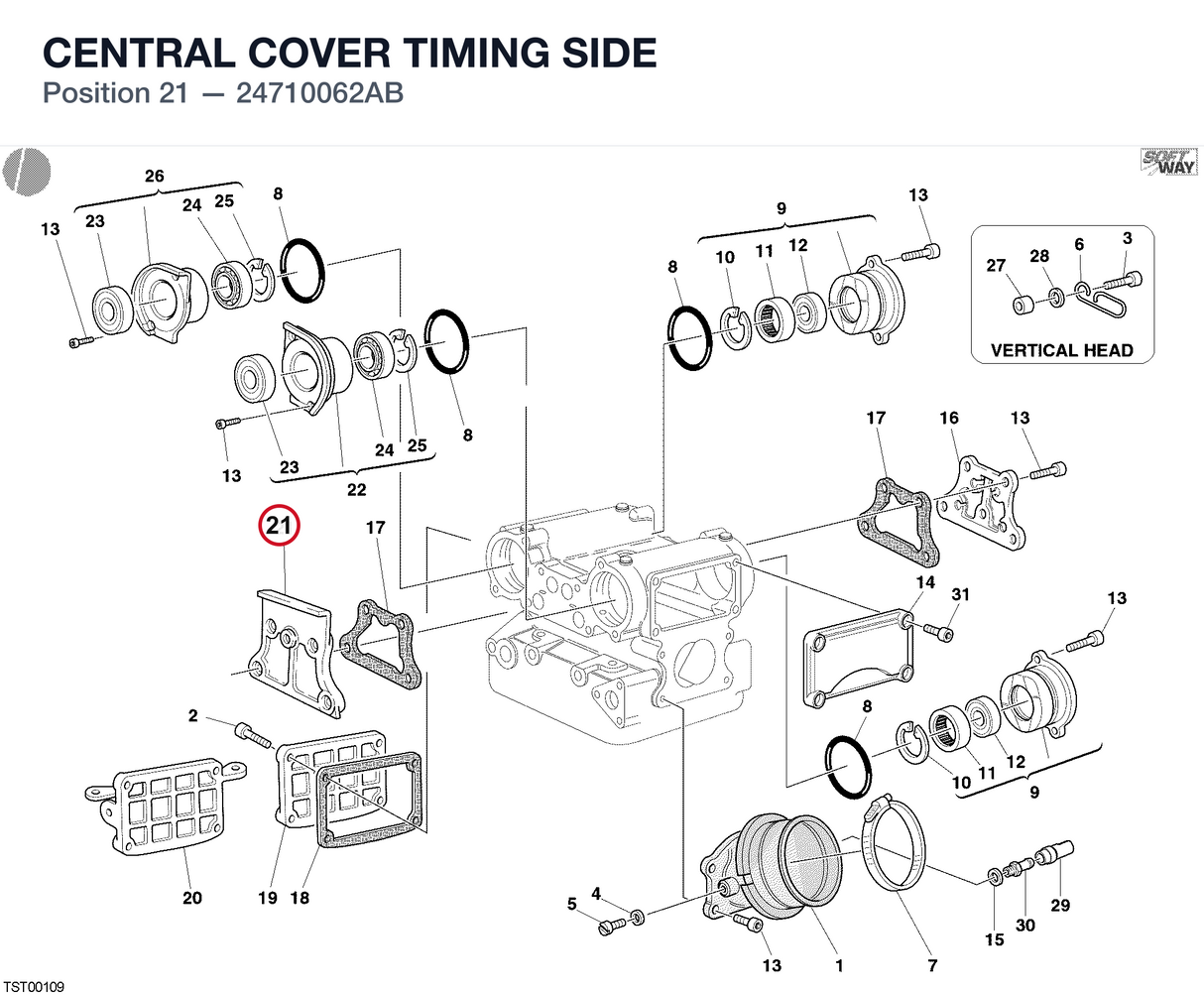 CENTRAL COVER TIMING SIDE