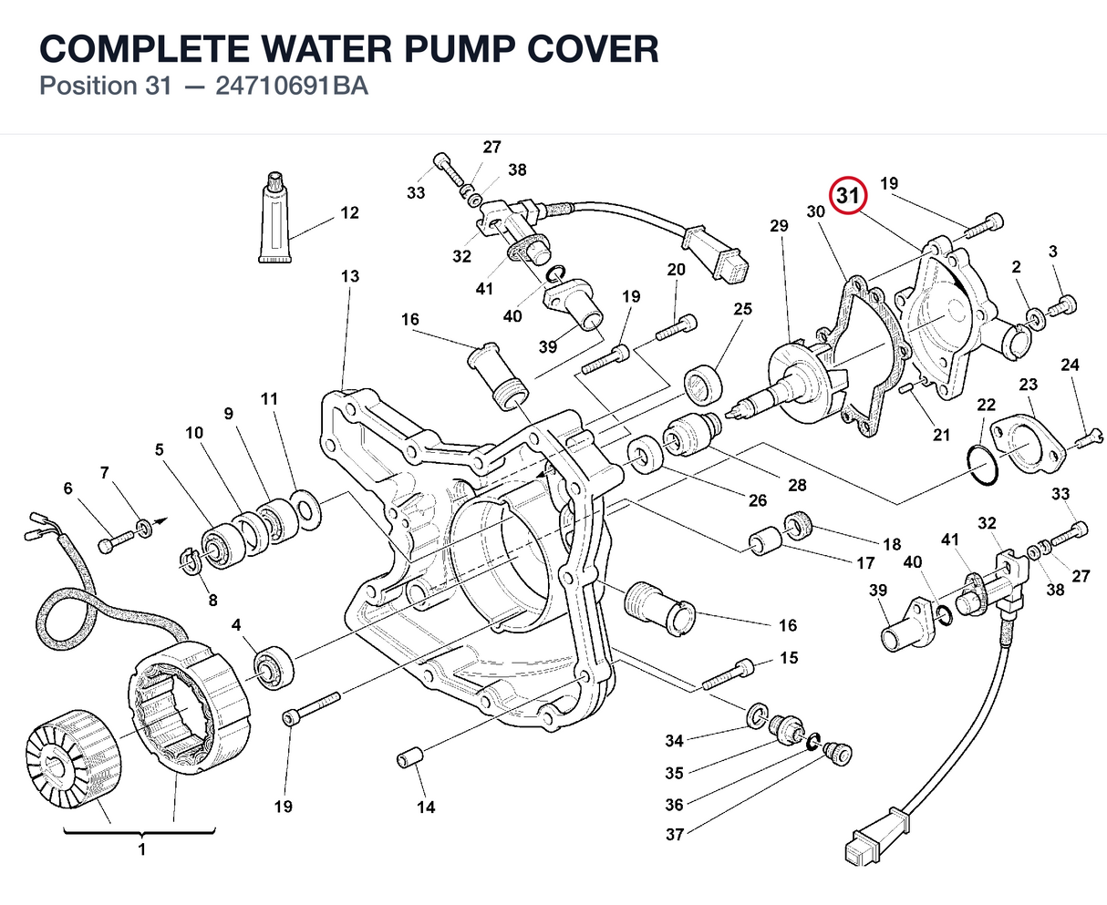 COMPLETE WATER PUMP COVER