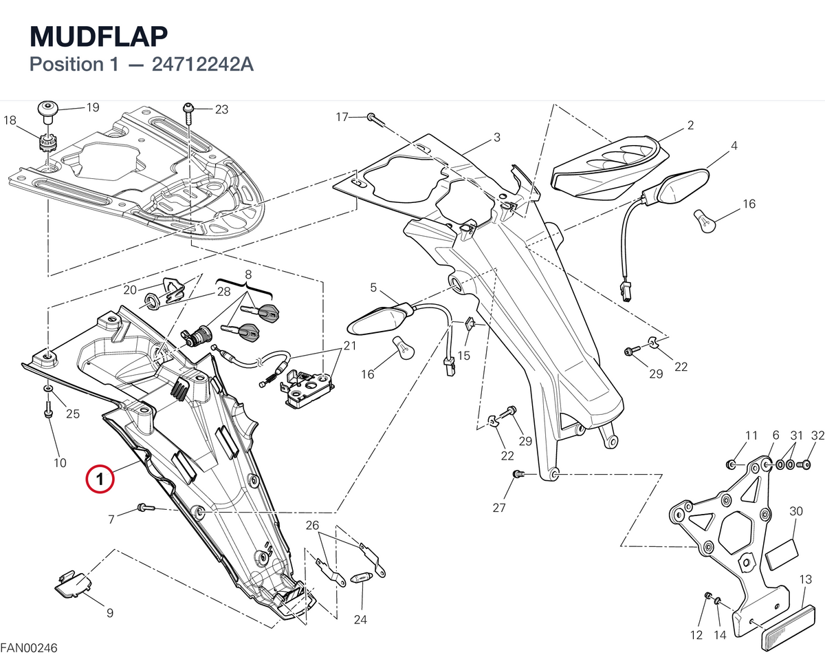 MUDFLAP 24712242A diagram position