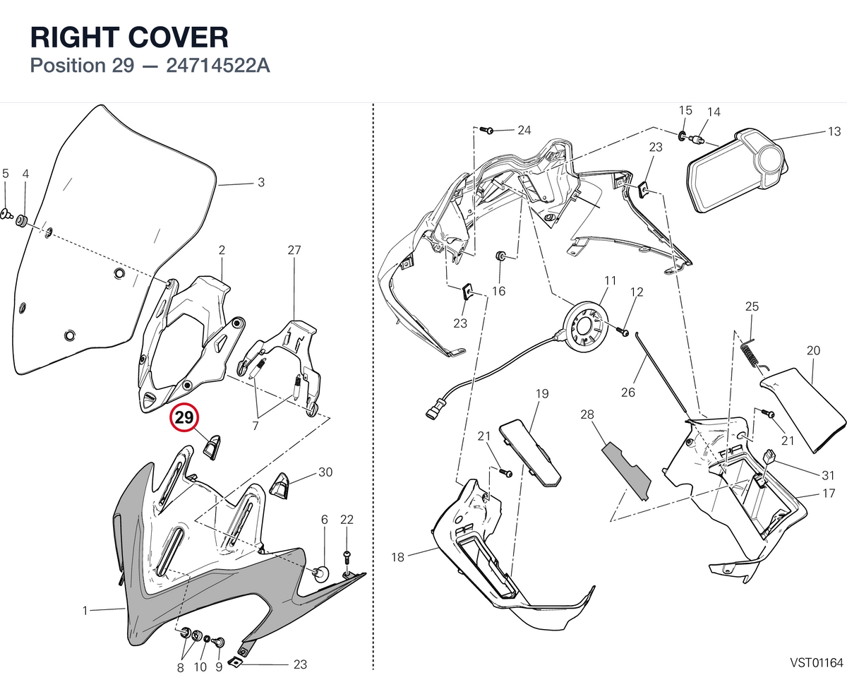 RIGHT COVER 24714522A diagram position