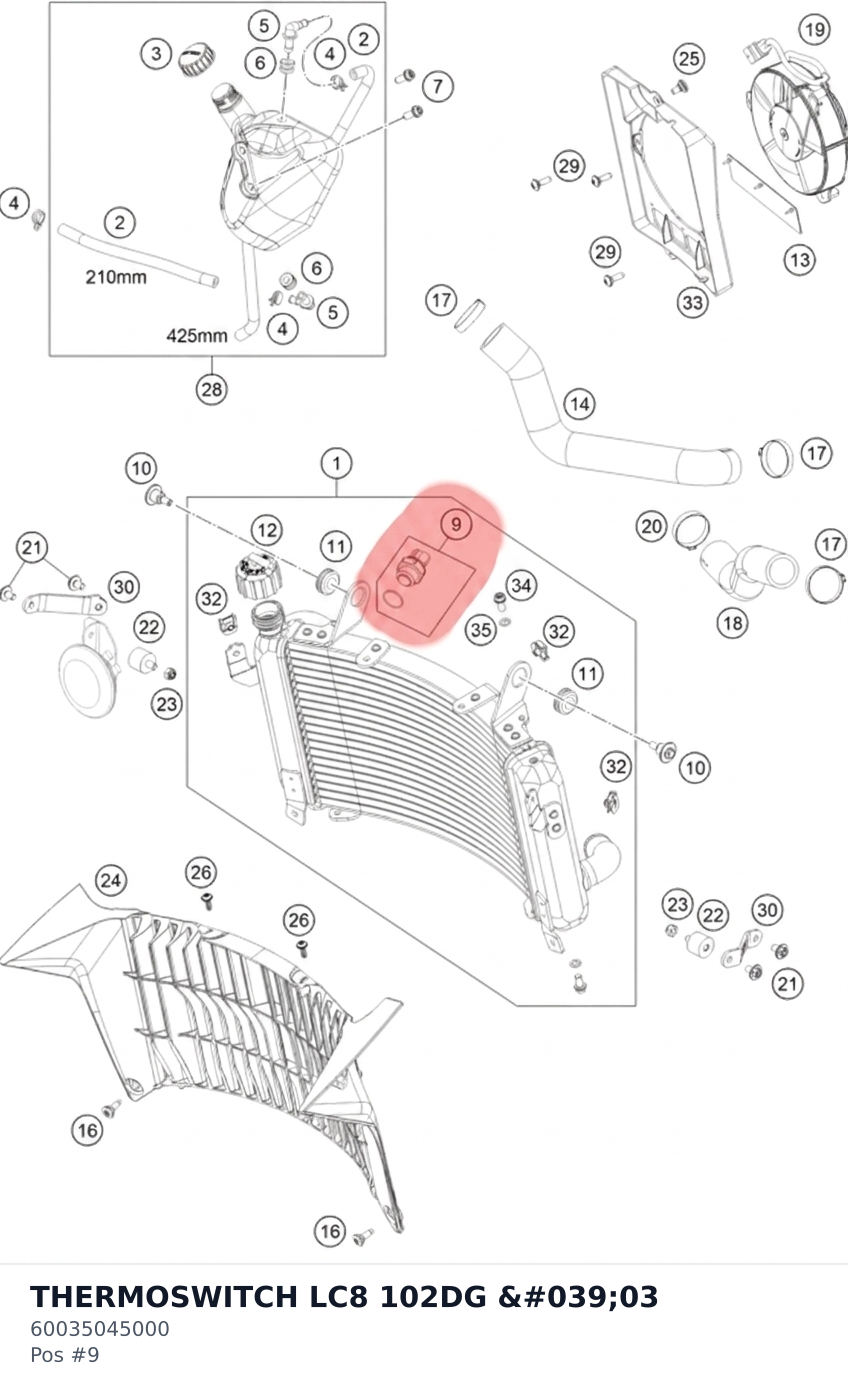 Diagram preview: THERMOSWITCH LC8 102DG '03 (60035045000)