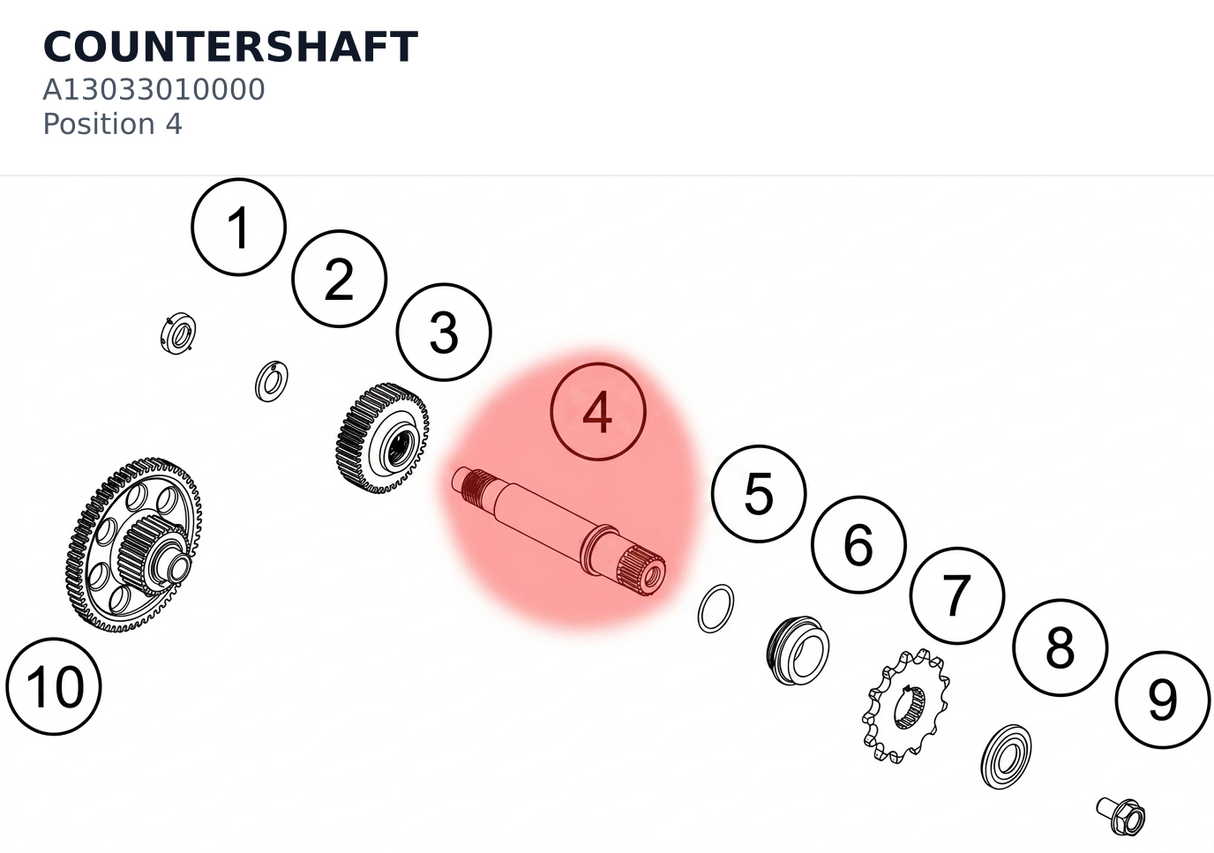 Diagram preview: COUNTERSHAFT (A13033010000)