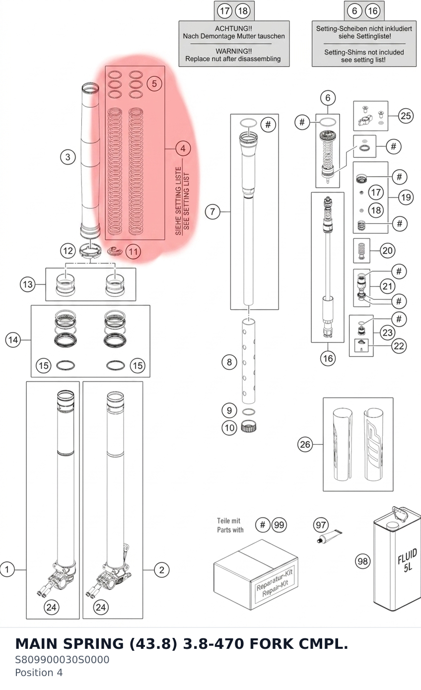 Diagram preview: MAIN SPRING (43.8) 3.8-470 FORK CMPL. (S809900030S0000)