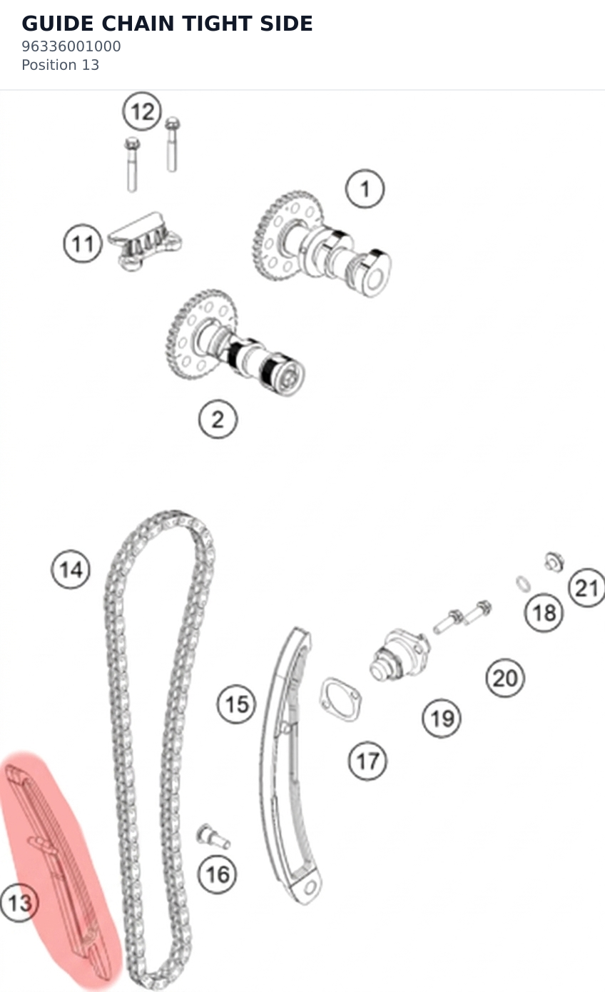 Diagram preview: GUIDE CHAIN TIGHT SIDE (96336001000)