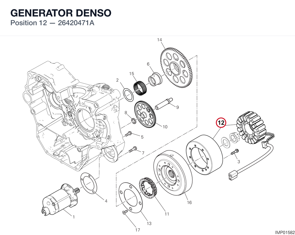 GENERATOR DENSO 26420471A diagram position