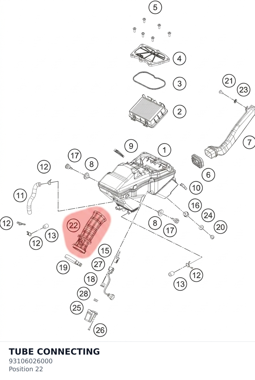 Diagram preview: TUBE CONNECTING (93106026000)