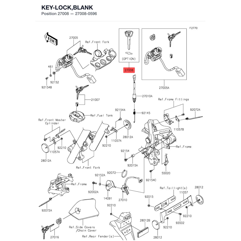 Kawasaki OEM – KEY-LOCK,BLANK product image