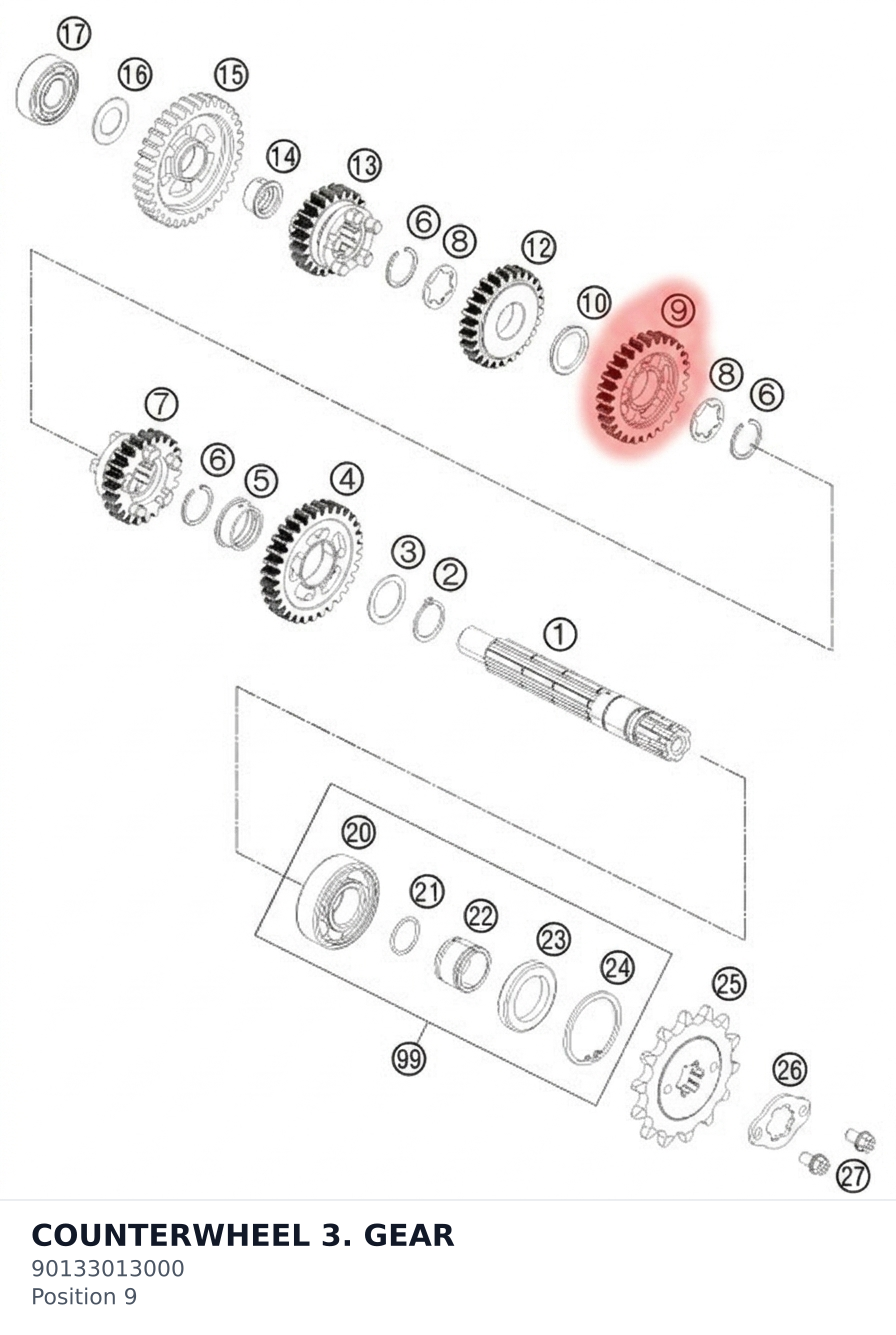 Diagram preview: COUNTERWHEEL 3. GEAR (90133013000)