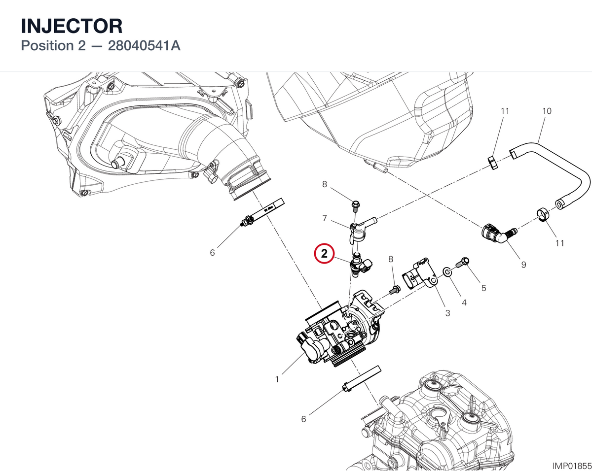 INJECTOR 28040541A diagram position