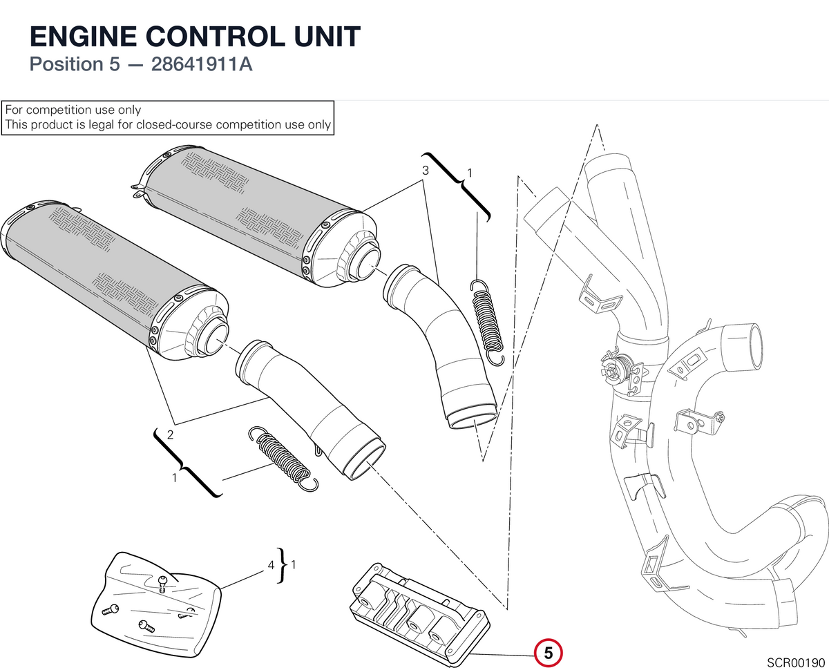 ENGINE CONTROL UNIT 28641911A diagram position