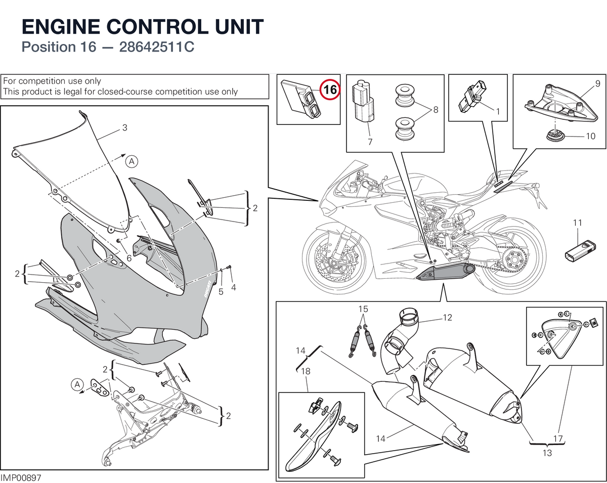 ENGINE CONTROL UNIT 28642511C diagram position
