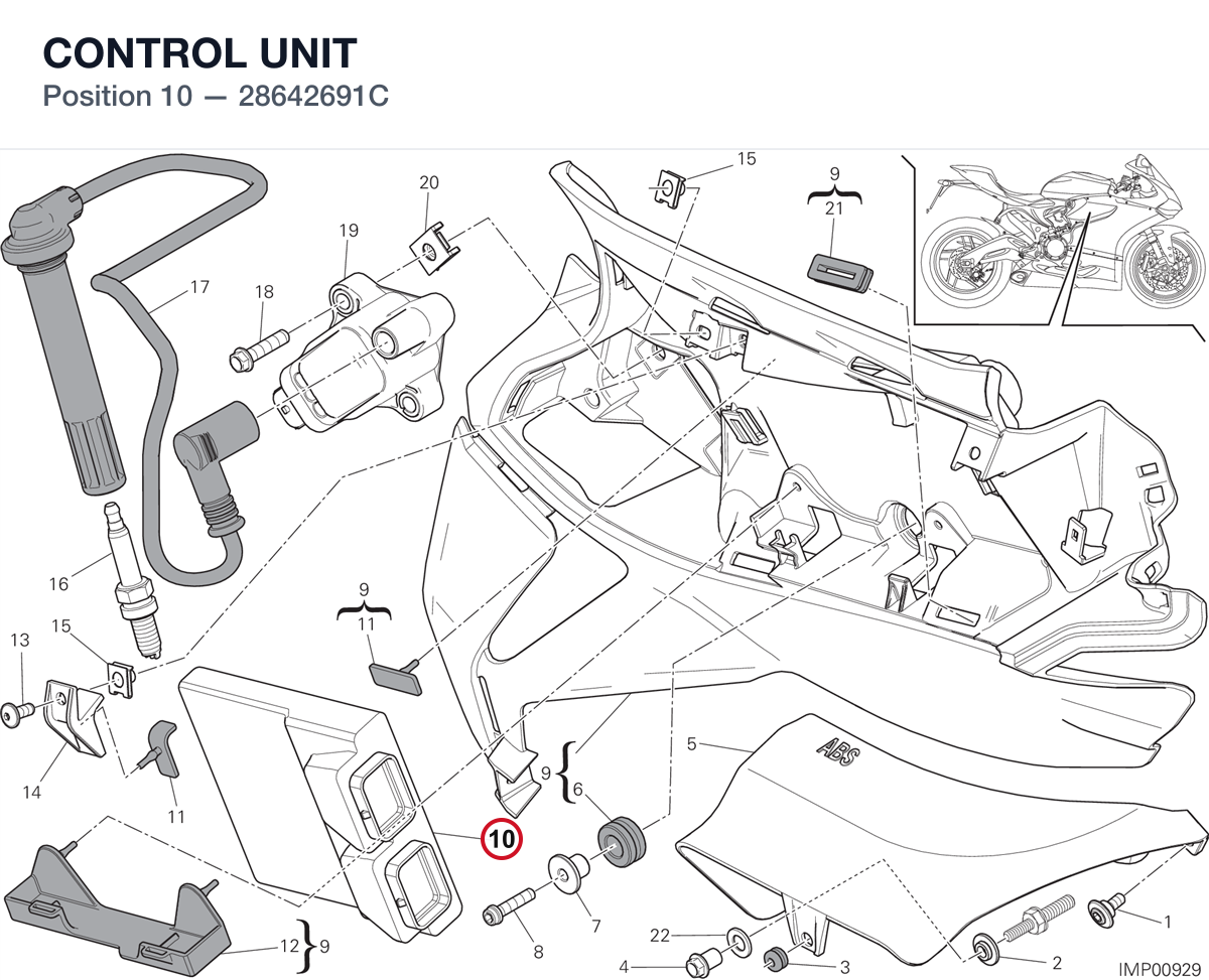 CONTROL UNIT 28642691C diagram position