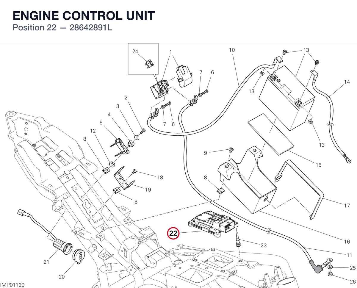 ENGINE CONTROL UNIT 28642891L diagram position