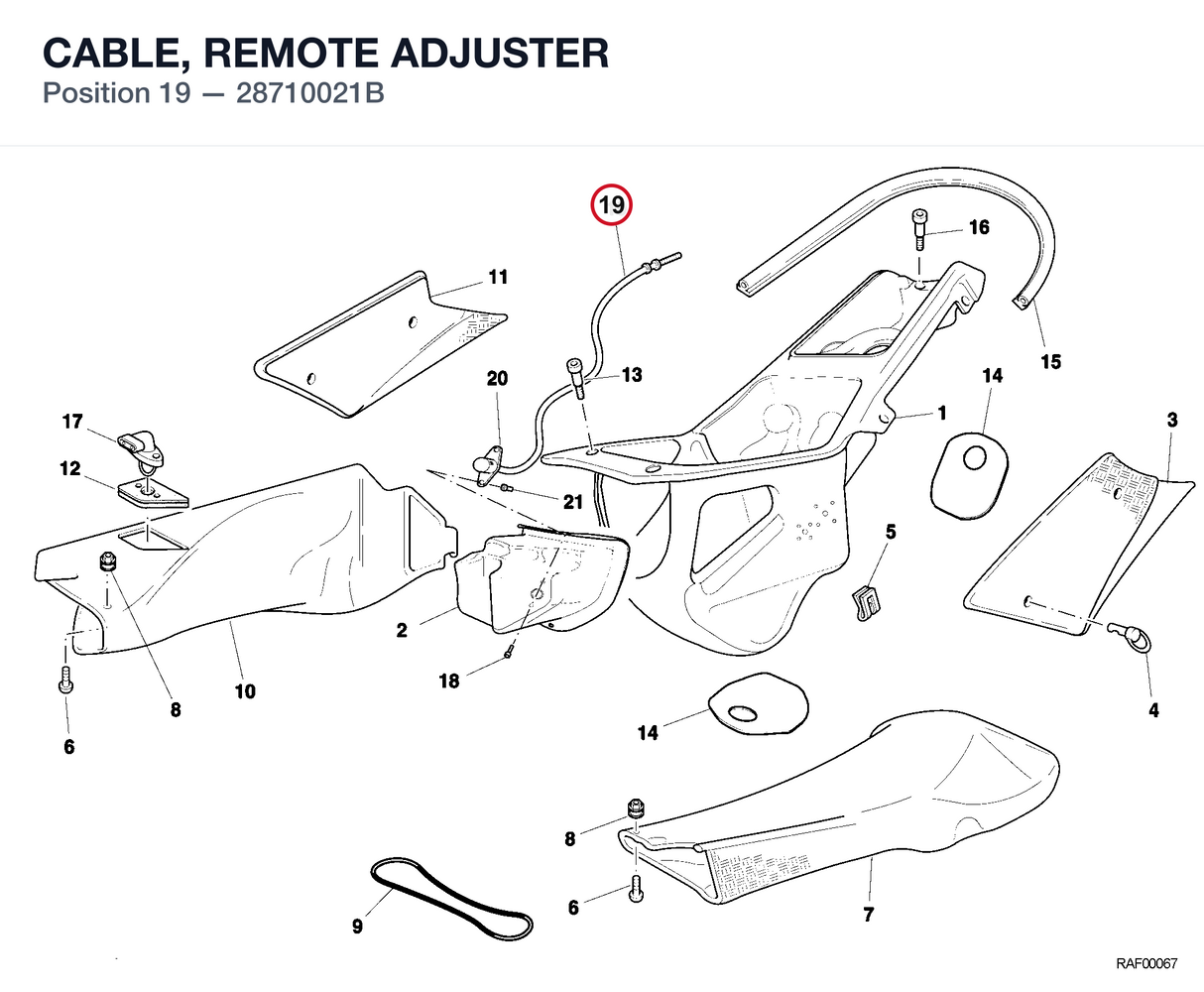 CABLE, REMOTE ADJUSTER