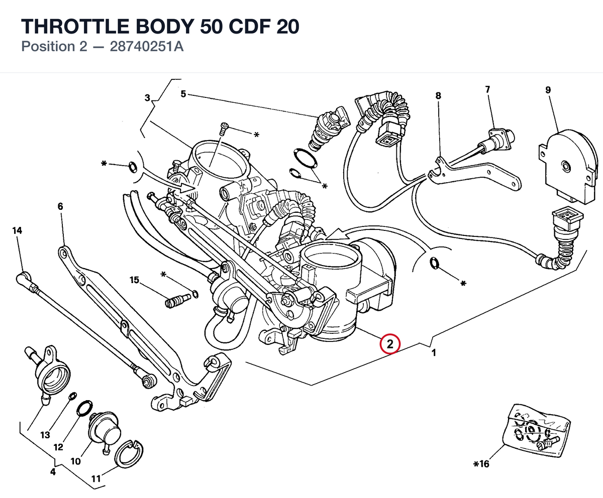 THROTTLE BODY 50 CDF 20